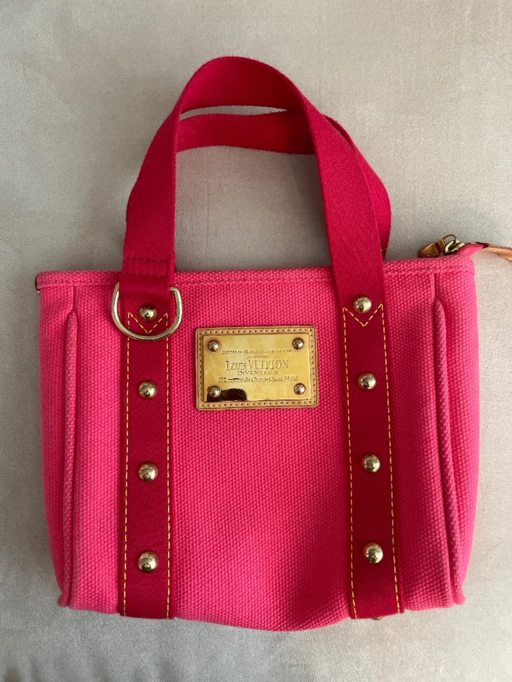 Louis Vuitton Antigua Cabas Canvas Pink Tote